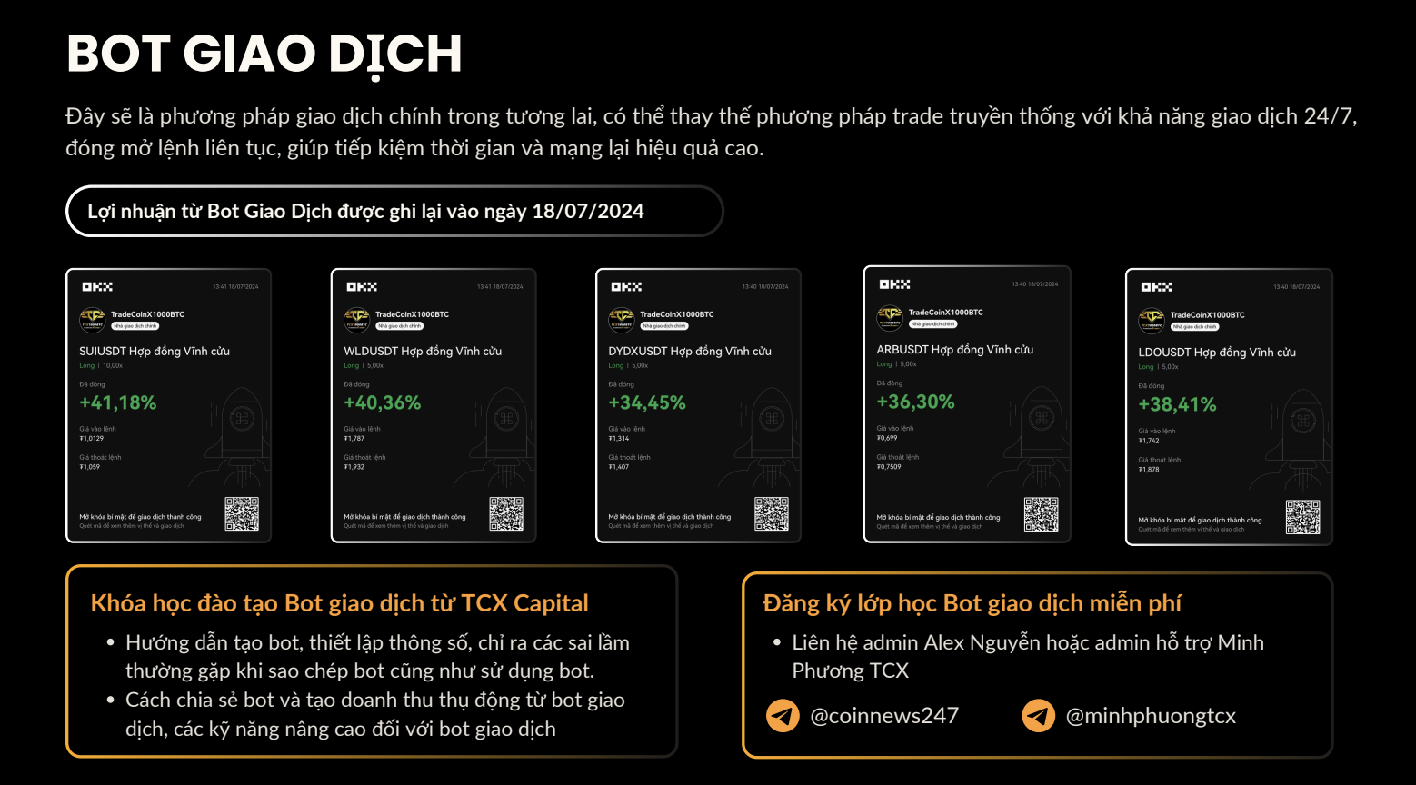 Bot giao dịch của TCX CAPITAL